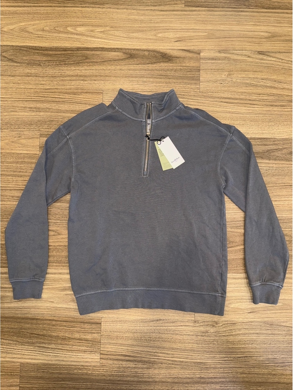 NWT Men’s Goodfellow 1/4 Quarter Zip Pullover Longsleeve Med Shirt Gray #GF4594